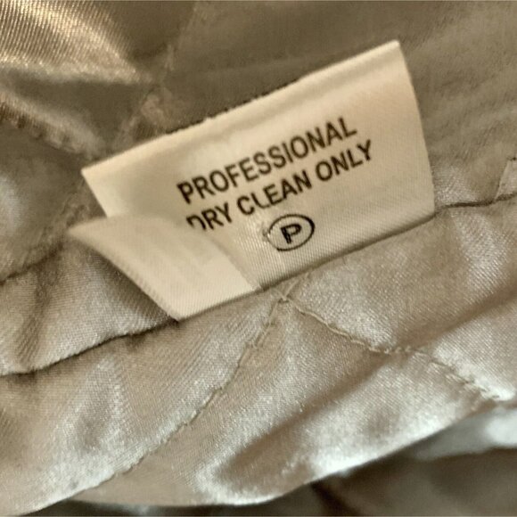 CALVIN KLEIN BLACK Wool Blend PEA COAT Hooded JACKET Quilted Lining SZ 2 - Picture 9 of 9